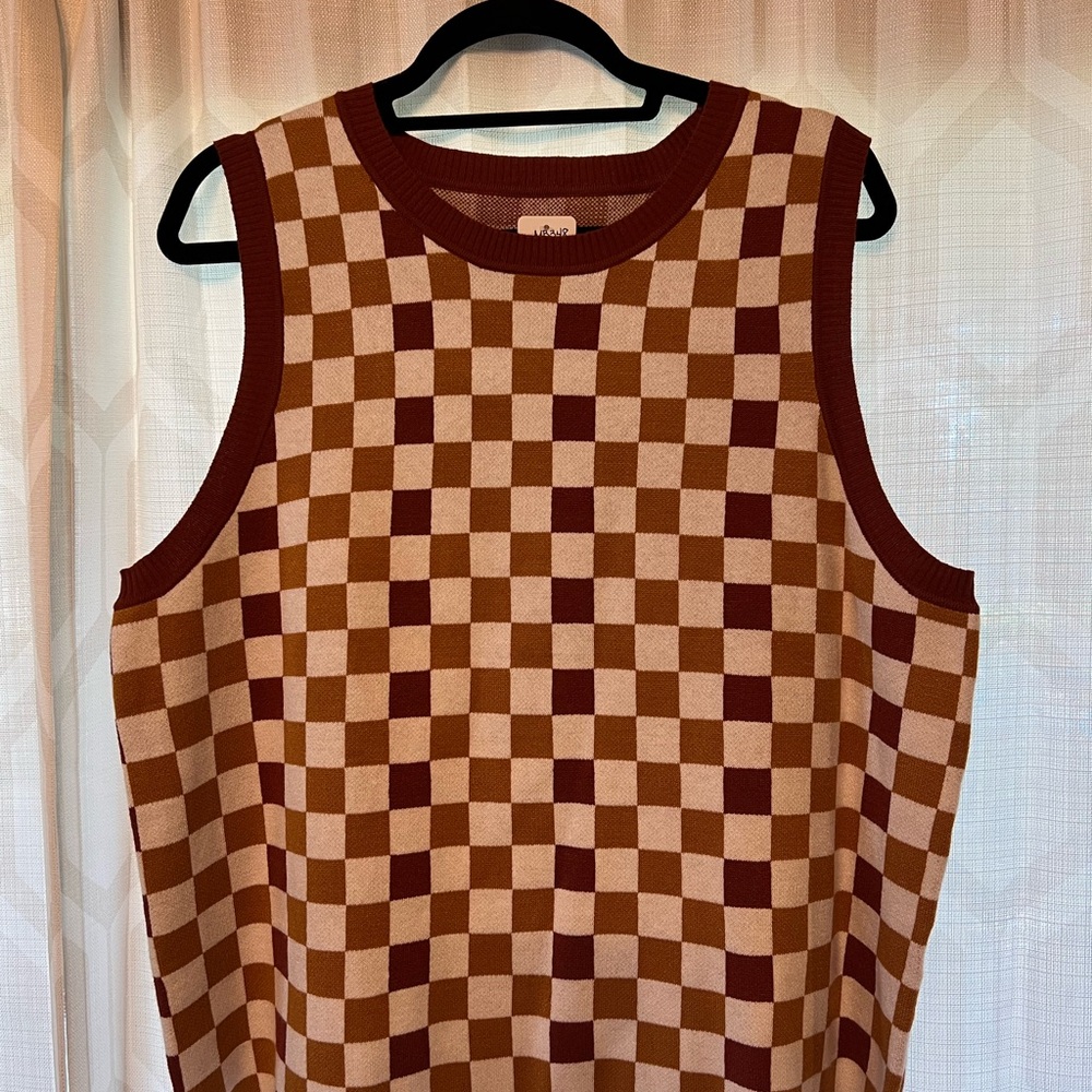 Checkered Sweater Vest